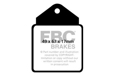 DP2710 EBC Brakes Комплект тормозных колодок, дисковый тормоз