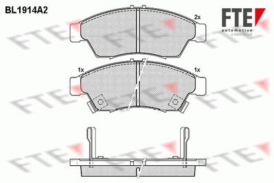 BL1914A2 FTE Комплект тормозных колодок, дисковый тормоз