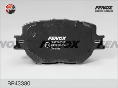 BP43380 FENOX Комплект тормозных колодок, дисковый тормоз