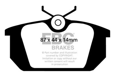 DP2596 EBC Brakes Комплект тормозных колодок, дисковый тормоз