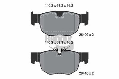 BPD1650 BENDIX Braking Комплект тормозных колодок, дисковый тормоз