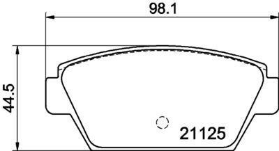 8DB355037231 HELLA Комплект тормозных колодок, дисковый тормоз