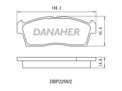 DBP22582 DANAHER Комплект тормозных колодок, дисковый тормоз