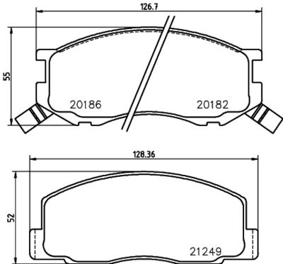 8DB355026761 HELLA PAGID Комплект тормозных колодок, дисковый тормоз