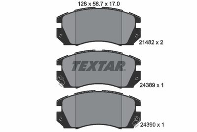2148202 TEXTAR Комплект тормозных колодок, дисковый тормоз