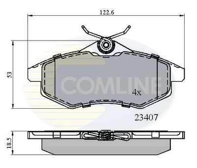 CBP01145 COMLINE Комплект тормозных колодок, дисковый тормоз