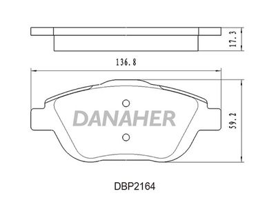 DBP2164 DANAHER Комплект тормозных колодок, дисковый тормоз