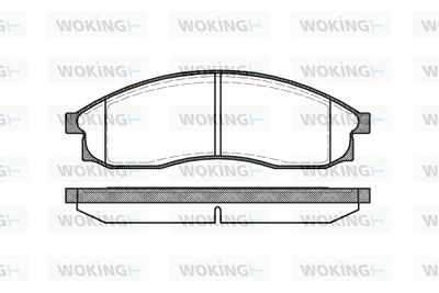 P569300 WOKING Комплект тормозных колодок, дисковый тормоз