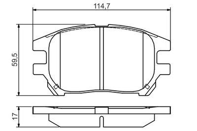 0986495140 BOSCH Комплект тормозных колодок, дисковый тормоз