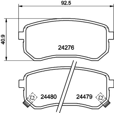 PCP1191 DON Комплект тормозных колодок, дисковый тормоз