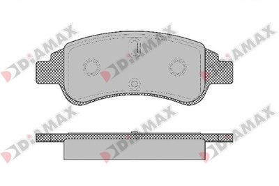 N09118 DIAMAX Комплект тормозных колодок, дисковый тормоз