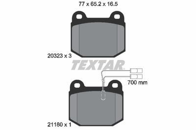 2032304 TEXTAR Комплект тормозных колодок, дисковый тормоз