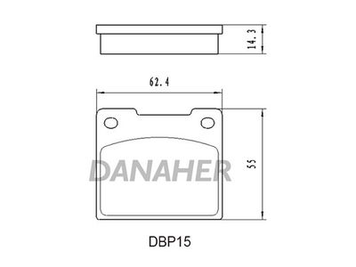 DBP15 DANAHER Комплект тормозных колодок, дисковый тормоз