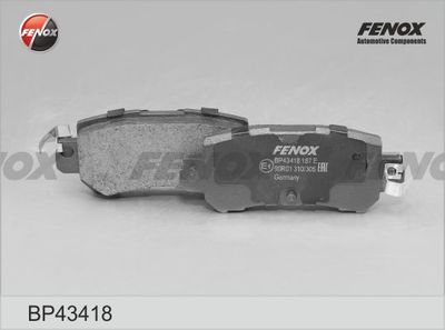 BP43418 FENOX Комплект тормозных колодок, дисковый тормоз