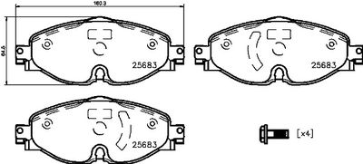 P85147X BREMBO Комплект тормозных колодок, дисковый тормоз