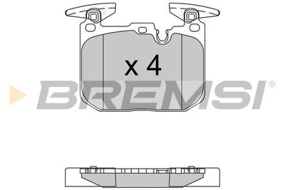 BP3522 BREMSI Комплект тормозных колодок, дисковый тормоз