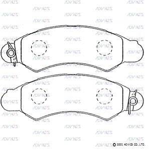 SN681 ADVICS Комплект тормозных колодок, дисковый тормоз