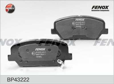BP43222 FENOX Комплект тормозных колодок, дисковый тормоз