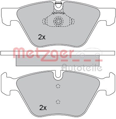 1170203 METZGER Комплект тормозных колодок, дисковый тормоз