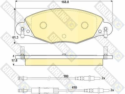 6114494 GIRLING Комплект тормозных колодок, дисковый тормоз