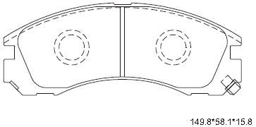 KD4243 ASIMCO Комплект тормозных колодок, дисковый тормоз