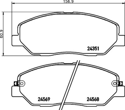 PCP1099 DON Комплект тормозных колодок, дисковый тормоз