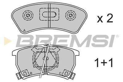 BP2352 BREMSI Комплект тормозных колодок, дисковый тормоз