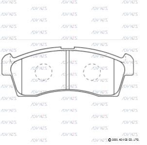 SN935 ADVICS Комплект тормозных колодок, дисковый тормоз