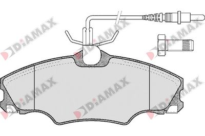 N09046 DIAMAX Комплект тормозных колодок, дисковый тормоз