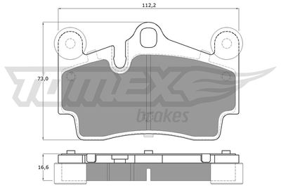 TX1476 TOMEX Brakes Комплект тормозных колодок, дисковый тормоз