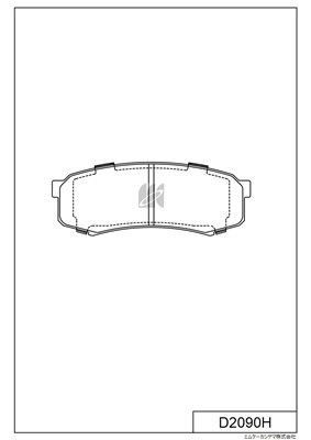 D2090H MK Kashiyama Комплект тормозных колодок, дисковый тормоз