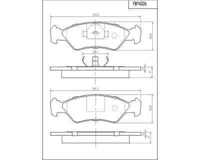 FBP4306 FI.BA Комплект тормозных колодок, дисковый тормоз