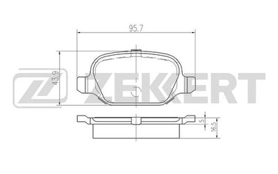 BS2464 ZEKKERT Комплект тормозных колодок, дисковый тормоз