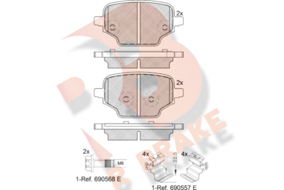 RB2347 R BRAKE Комплект тормозных колодок, дисковый тормоз