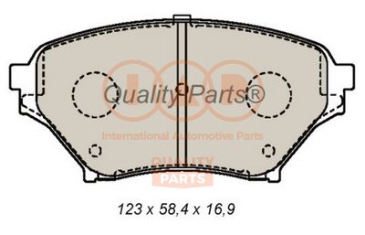 70411034 IAP QUALITY PARTS Комплект тормозных колодок, дисковый тормоз