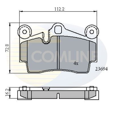 CBP01316 COMLINE Комплект тормозных колодок, дисковый тормоз