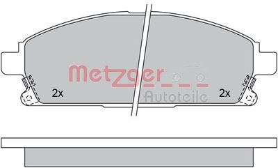 1170159 METZGER Комплект тормозных колодок, дисковый тормоз