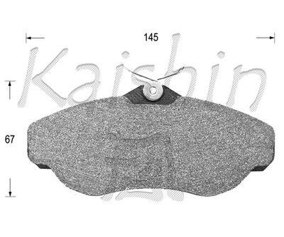 FK10101 KAISHIN Комплект тормозных колодок, дисковый тормоз