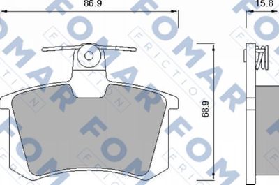 FO625481 FOMAR Friction Комплект тормозных колодок, дисковый тормоз