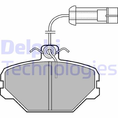 LP1027 DELPHI Комплект тормозных колодок, дисковый тормоз