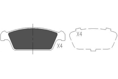 KBP8515 KAVO PARTS Комплект тормозных колодок, дисковый тормоз