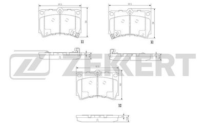 BS2857 ZEKKERT Комплект тормозных колодок, дисковый тормоз