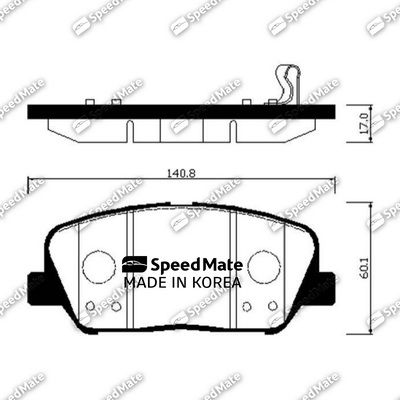 SMBPH050 SpeedMate Комплект тормозных колодок, дисковый тормоз