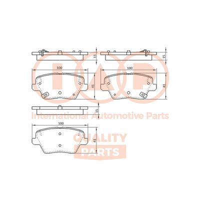 70407120 IAP QUALITY PARTS Комплект тормозных колодок, дисковый тормоз