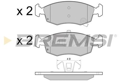 BP3445 BREMSI Комплект тормозных колодок, дисковый тормоз