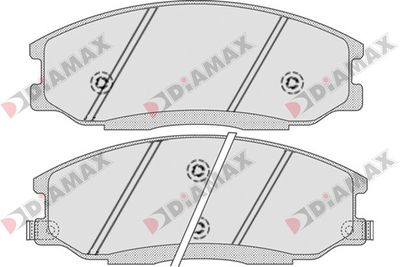 N09696 DIAMAX Комплект тормозных колодок, дисковый тормоз