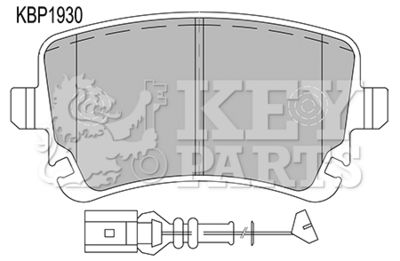 KBP1930 KEY PARTS Комплект тормозных колодок, дисковый тормоз