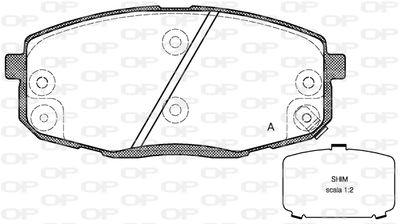 BPA103812 OPEN PARTS Комплект тормозных колодок, дисковый тормоз