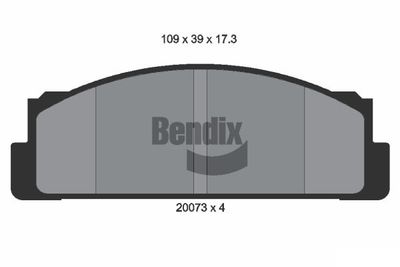 BPD1680 BENDIX Braking Комплект тормозных колодок, дисковый тормоз