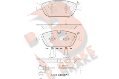 RB1993 R BRAKE Комплект тормозных колодок, дисковый тормоз